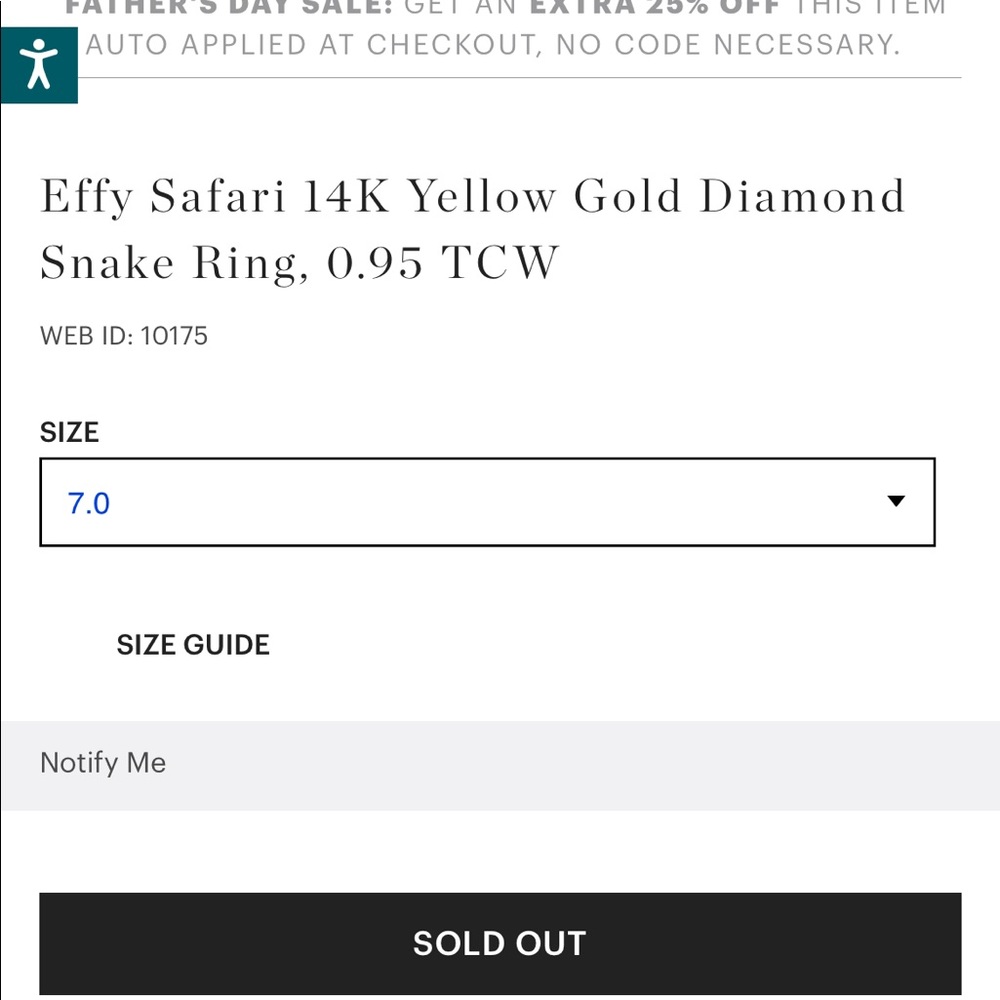 EFFY Snake Ring - Picture 12 of 15